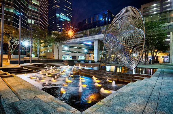 Centrum tampa na Florydzie skyline w nocy — Zdjęcie stockowe