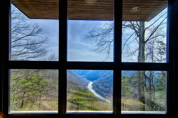 Západní Virginie New River Gorge je zobrazena od návštěvník středis — Stock fotografie