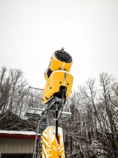 Abstracte scènes in skiresort tijdens de sneeuwstorm — Stockfoto
