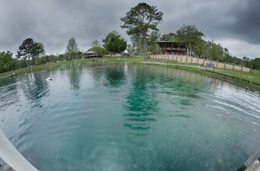 doğa girdap, florida yağmurlu günde yaylar.