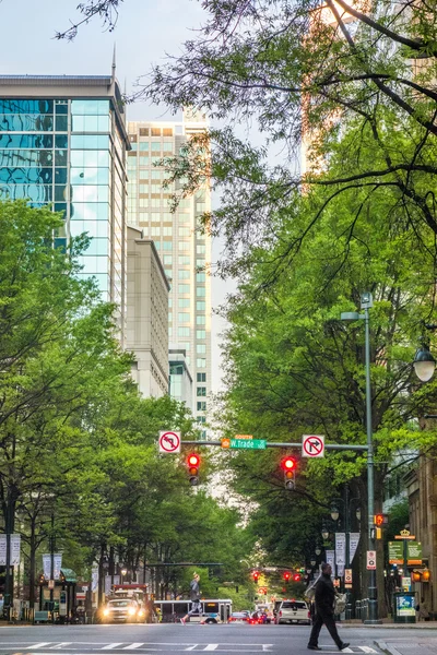 Strade della città di Charlotte North Carolina — Foto Stock