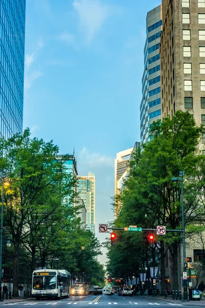 Strade della città di Charlotte North Carolina — Foto Stock