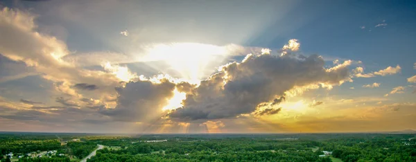 Sky and clouds sunset landscape over york south carolina — Stock Photo, Image