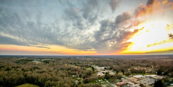 Céu e nuvens pôr do sol paisagem sobre york carolina sul — Fotografia de Stock