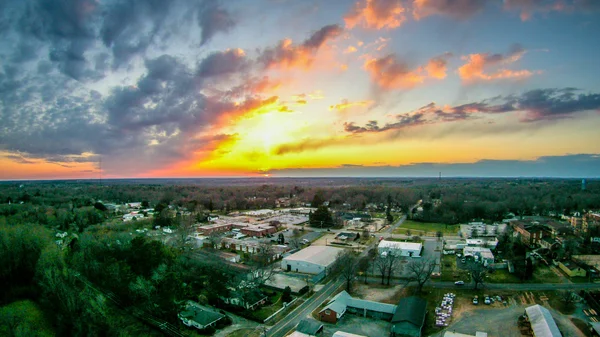 Niebo i chmury zachód słońca krajobraz nad Yorkiem Południowa Karolina — Zdjęcie stockowe