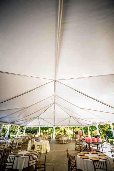 Details zur Hochzeitseinrichtung im Garten — Stockfoto