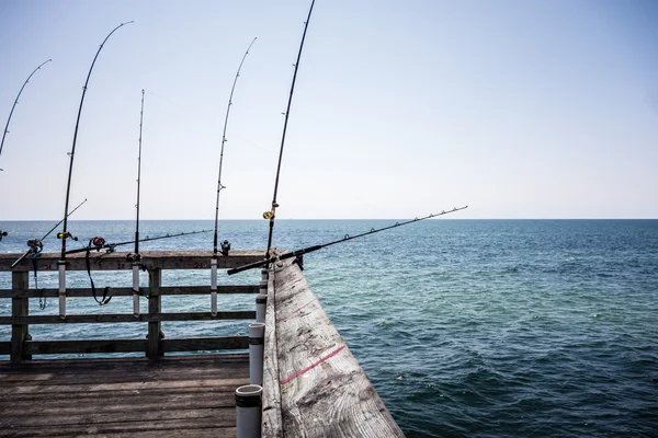 Oak islad north carolina fishing pier — Stock Photo, Image