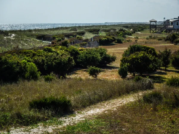 Scenic views at oak island beach north carolina — Stock Photo, Image