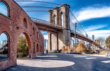 Manhattan 'ın aşağısında New York şehri panoraması