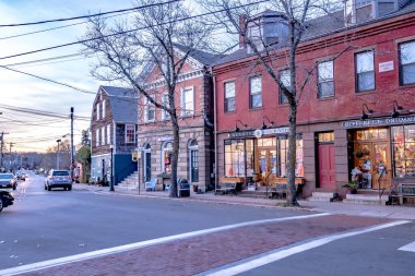 Wickford Rhode Adası küçük kasaba ve rıhtım