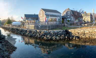 Wickford Rhode Adası küçük kasaba ve rıhtım