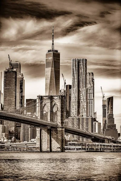 Lower Manhattan New York City Panorama — Stock Photo, Image