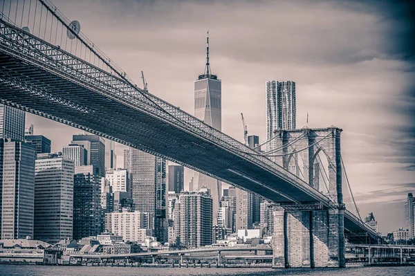 Manhattan Aşağısında New York Şehri Panoraması — Stok fotoğraf