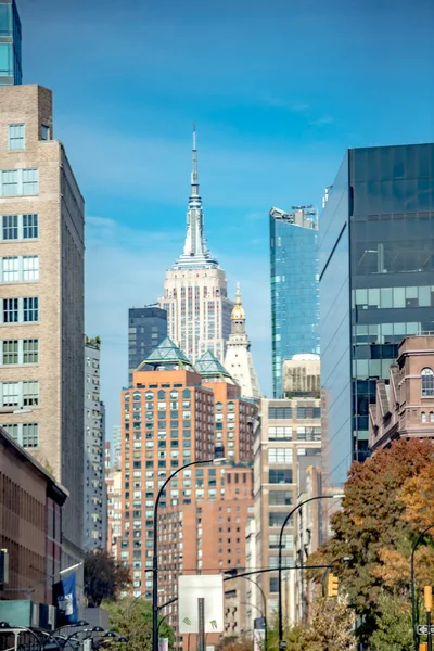 Patrząc Panoramę Manhattanu Nowym Jorku — Zdjęcie stockowe