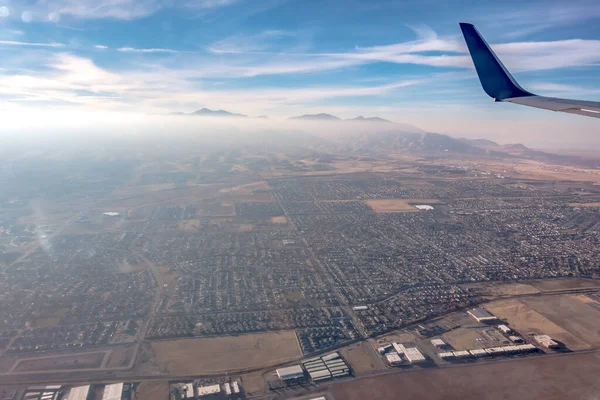 Vista Aérea Avião Sobre Reno Nevada — Fotografia de Stock