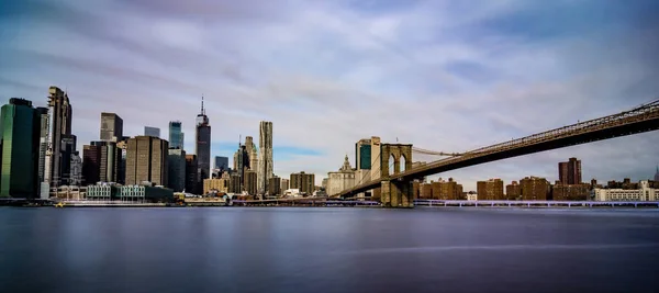 New York City Skyline Manhattan Panorama Udsigt - Stock-foto