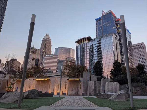 Uptown Charlotte North Carolina Usa Early Morning — Fotografia de Stock