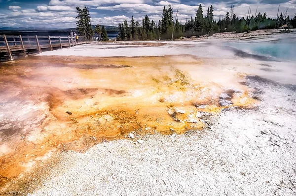 Kotlina Zachodniego Kciuka Park Narodowy Yellowstone Wyoming — Zdjęcie stockowe