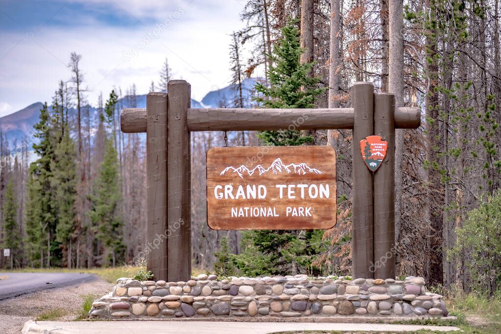 Yellowstone national park nature scenes in wyoming USA