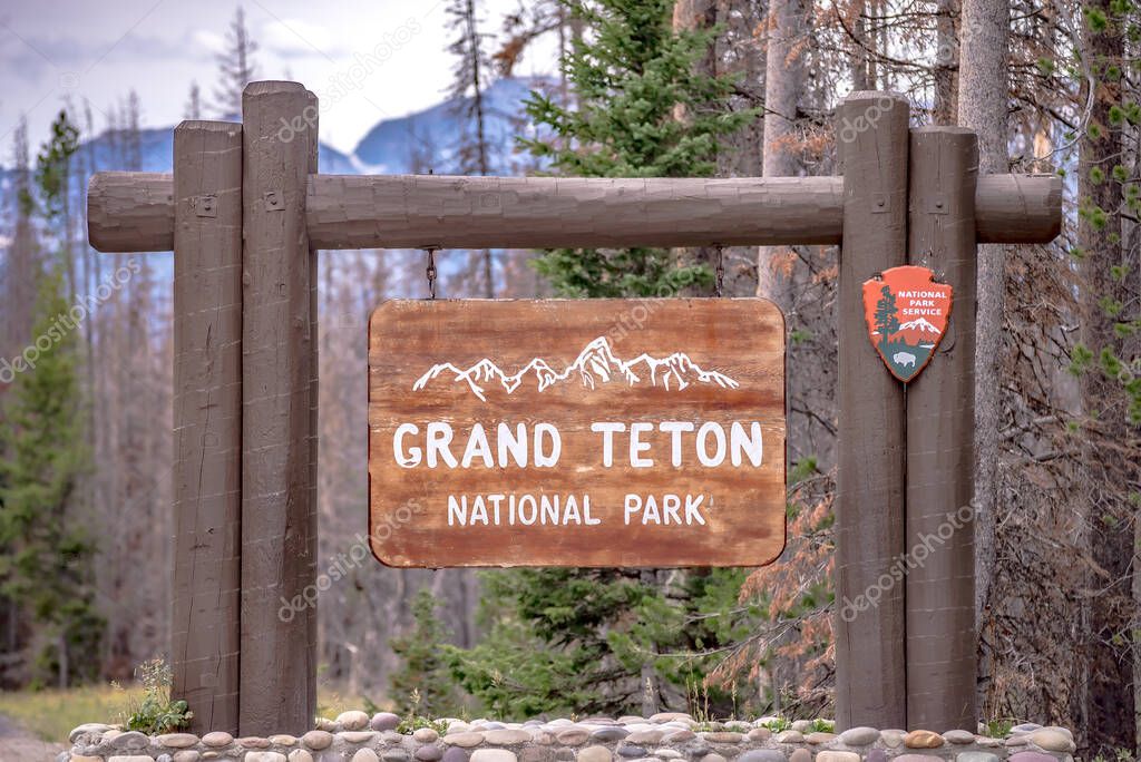 Yellowstone national park nature scenes in wyoming USA
