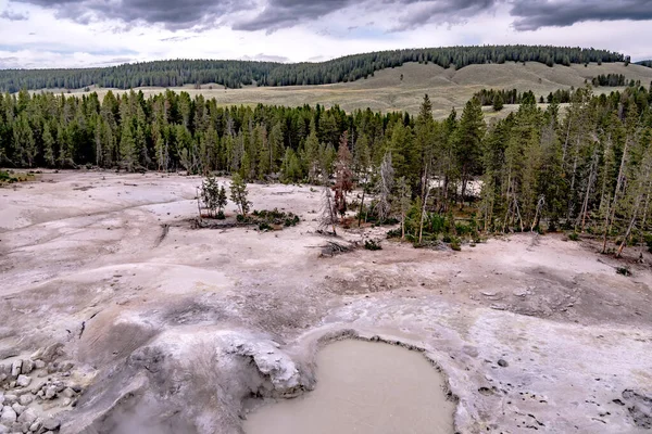 Aguas Termales Geiser Yellowstone Par Nacional — Foto de Stock