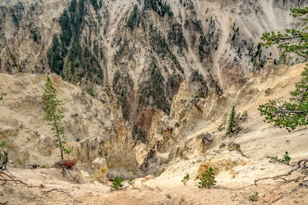 Caídas Más Bajas Del Parque Nacional Yellowstone Desde Punto Del — Foto de Stock