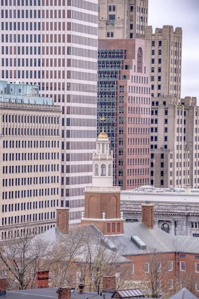 Providence Rhode Island Skyline Őszi Szezonban — Stock Fotó