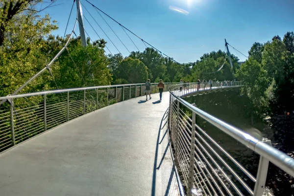 Greenville Zuid Carolina Reedy River Het Centrum — Stockfoto