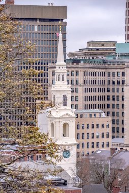 Providence Rhode Island Sonbahar sezonunda Skyline