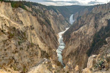 Yellowstone Ulusal Parkı 'nın aşağısında Sunset Point, Wyoming, ABD' de