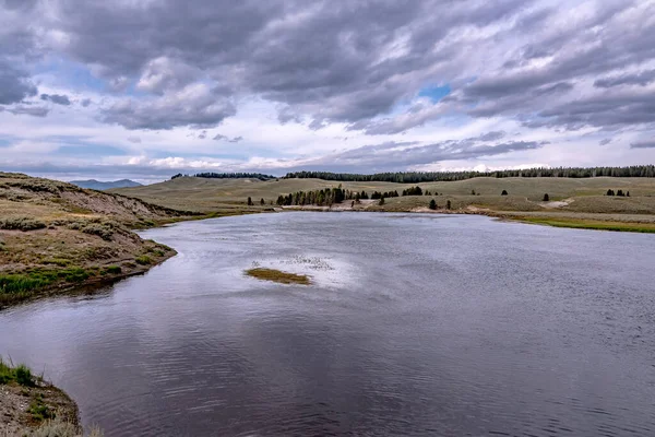 Valle Hayden Río Yellowstone Parque Nacional Yellowstone — Foto de Stock