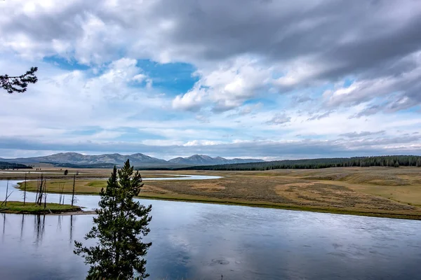 Hayden Valley Και Yellowstone River Εθνικό Πάρκο Yellowstone — Φωτογραφία Αρχείου