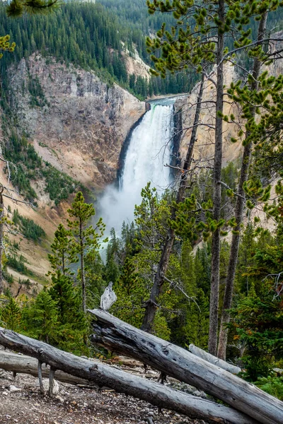 Felső Vízesés Yellowstone Nemzeti Park Wyoming — Stock Fotó