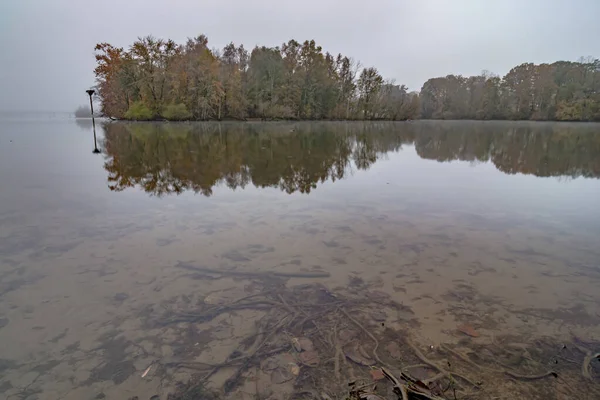 Jesień Dixie Rzece Catawba Gastonia Północna Karolina — Zdjęcie stockowe