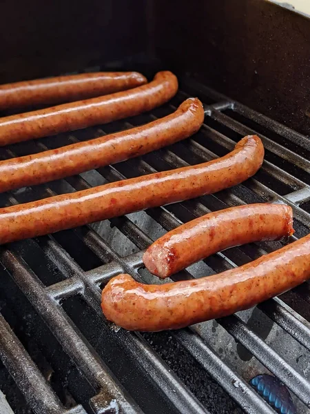 Smoked Southern Sausages Grille Ready Eat — Stock Photo, Image