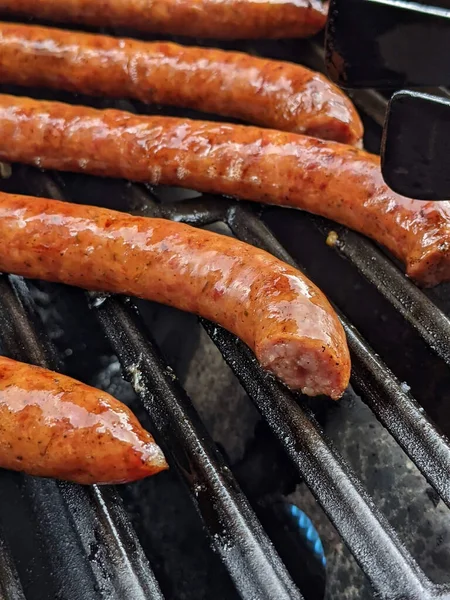 Smoked Southern Sausages Grille Ready Eat — Stock Photo, Image