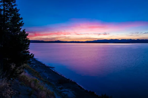 Sunrise Yellowstone Lake Yellowstone National Park — Stock Photo, Image