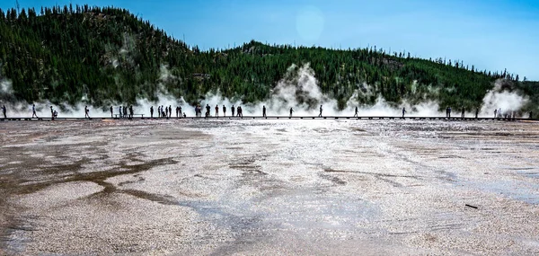Wielka Pryzmatyczna Wiosna Parku Narodowym Yellowstone — Zdjęcie stockowe
