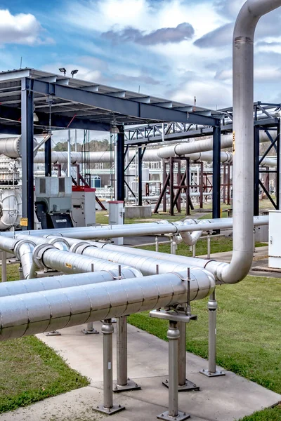 Wastewater Treatment Plant Sunny Day Royalty Free Stock Images