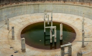 Amerika 'da bir atık su arıtma planında.