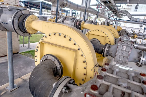 Tubos Tubos Maquinaria Turbina Vapor Una Central Eléctrica — Foto de Stock