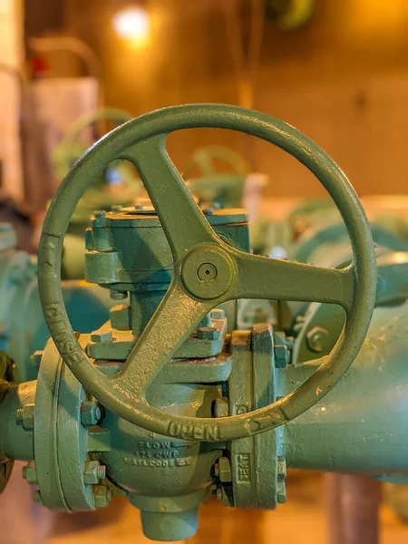 Large Water Valve Waste Water Plant — Stock Photo, Image