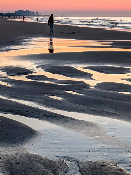 Mooie Zonsopgang Bij Mirte Strand Het Zuiden Carolina Atlantische Oceaan — Stockfoto