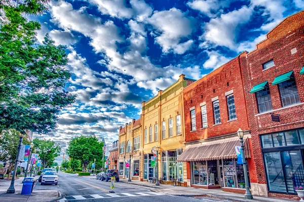 Rock Hill Güney Carolina Sabah Şehir Merkezinde — Stok fotoğraf