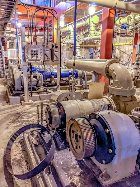 Pipes Sewage Pumps Industrial Wastewater Treatment Plant — Stockfoto