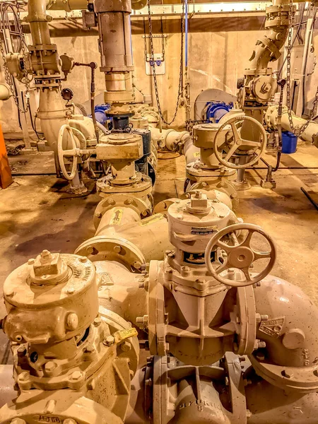 Pipes Sewage Pumps Industrial Wastewater Treatment Plant — Stockfoto