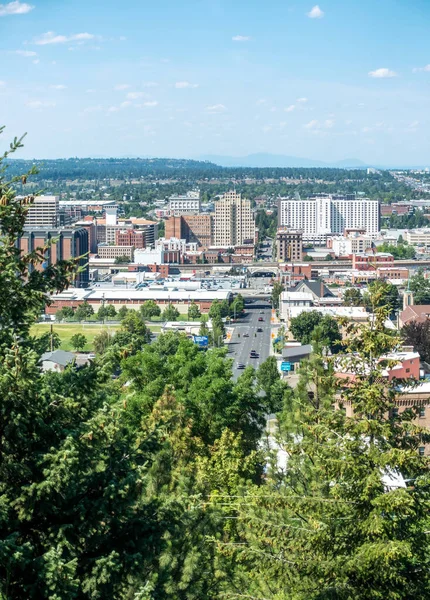 Spokane Washington Stad Skyline Och Gator — Stockfoto