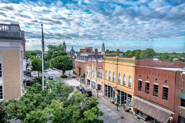 Rock Hill Söder Carolina Centrum Morgonen — Stockfoto