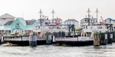 Hatteras, nc, Amerika Birleşik Devletleri - Ağustos 8, 2014: feribot taşımacılığı tekne CA