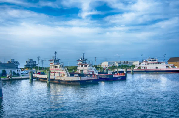 Hatteras, NC, USA - 8 de agosto de 2014: ferry transport boat at ca —  Fotos de Stock